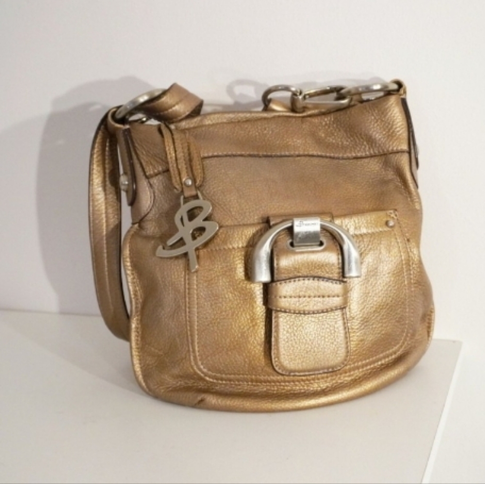 B. Makowsky Westbourne Gold Crossbody Convertible Bag